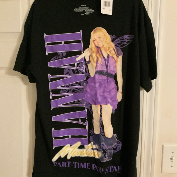 Ladies Hannah Montana NWT black tshirt - Picture 1 of 3